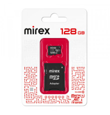 Карта памяти microSDXC с адаптером MIREX 128GB (UHS-I, U1, class 10)