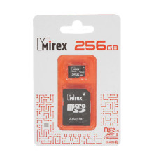 Карта памяти microSDXC с адаптером MIREX 256GB (UHS-I, U3, class 10)